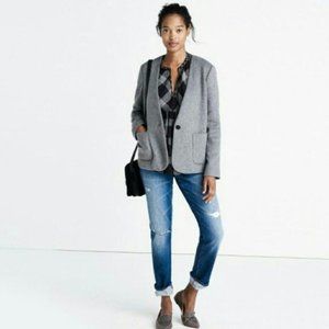 Madewell Jacket M Carrington Gray Wool Blend